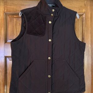 Lauren Ralph Lauren Dark Brown Quilted Vest